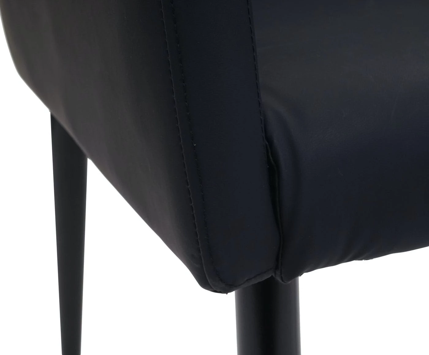 Null Esszimmerstuhl HWC-H93, Küchenstuhl Lehnstuhl Stuhl ~ Kunstleder Schwarz – Bild 6