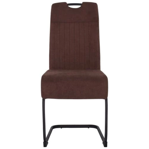 Null Raburg Louming 2er Set Freischwinger MARGIE, Stoff, Braun, Gestell: Schwarz – Bild 7