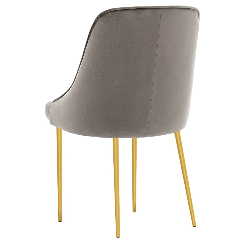 Null VidaXL Esszimmerstühle 2 Stk. Hellgrau Samt – Bild 7