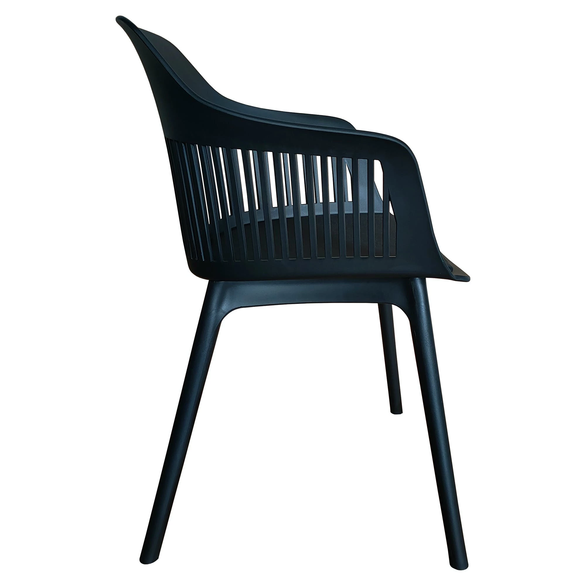 Null Trisens Moderner Gartenstuhl In Eleganter Optik - Bequeme Esszimmerstühle Pflegeleichte Terrassenmöbel Für Den Außen- Und Innenbereich 1 St. Schwarz – Bild 7
