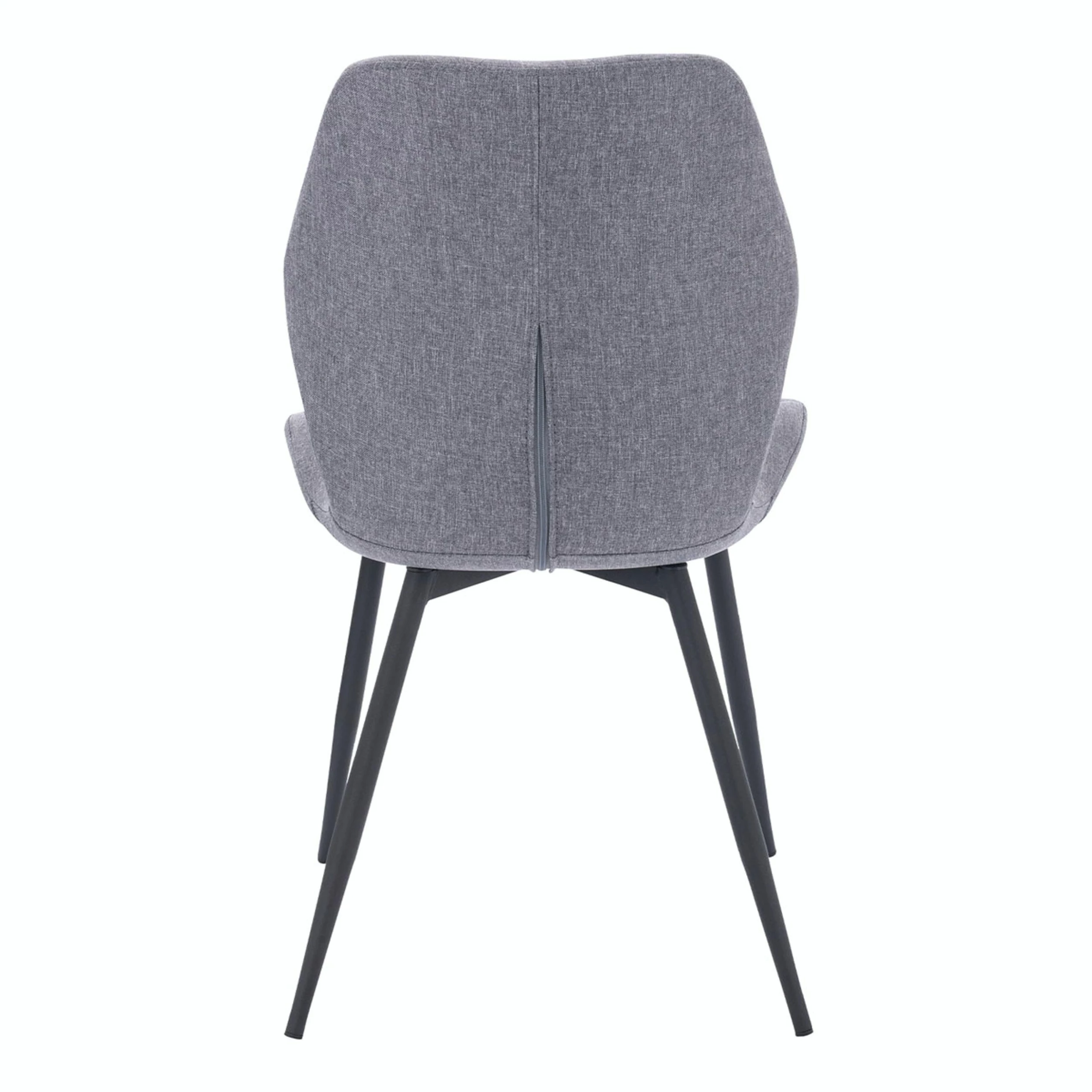 Null SVITA JAMIE 2er Set Esszimmerstuhl Polsterstuhl Ohne Armlehnen Stoff Hellgrau – Bild 7