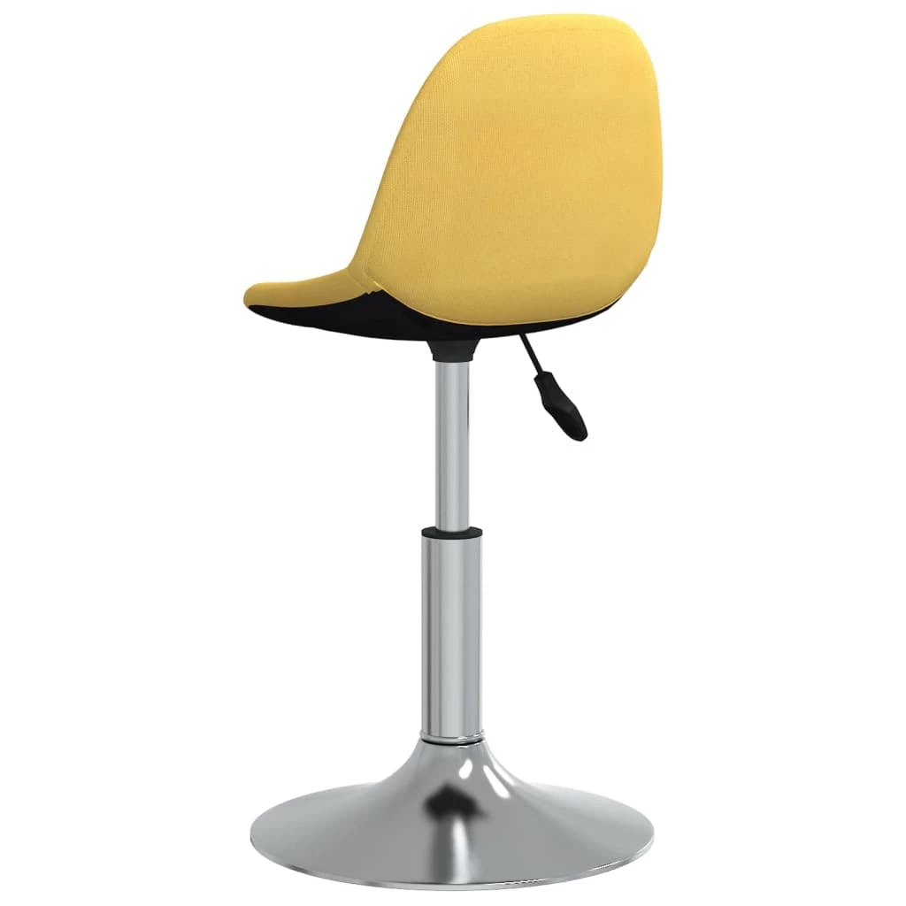 Null VidaXL Esszimmerstühle 2 Stk. Drehbar Senfgelb Stoff – Bild 7