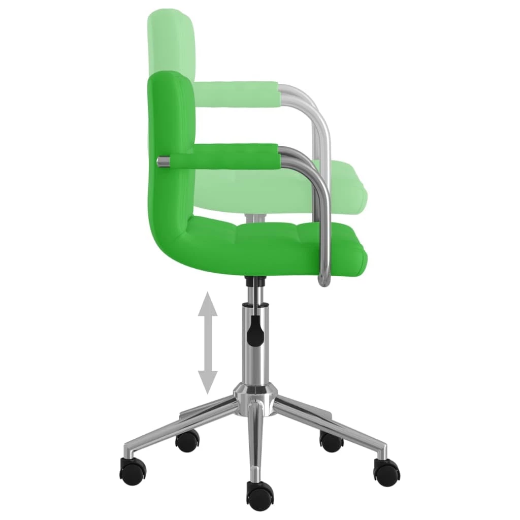 Null VidaXL Esszimmerstühle 2 Stk. Drehbar Grün Kunstleder – Bild 6