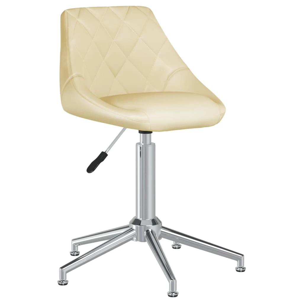 Null VidaXL Esszimmerstuhl Creme Kunstleder – Bild 5