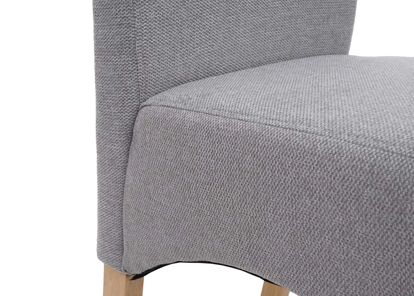 Null Esszimmerstuhl Latina, Küchenstuhl Stuhl, Stoff/Textil ~ Hellgrau, Helle Beine – Bild 6