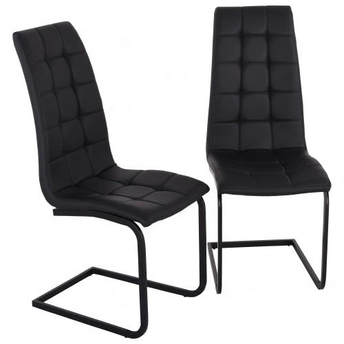 Null Raburg 2er Set Esszimmerstuhl LEONARDO In CIOCCOLATO-BRAUN, Gestell In SEIDEN-SCHWARZ – Bild 2