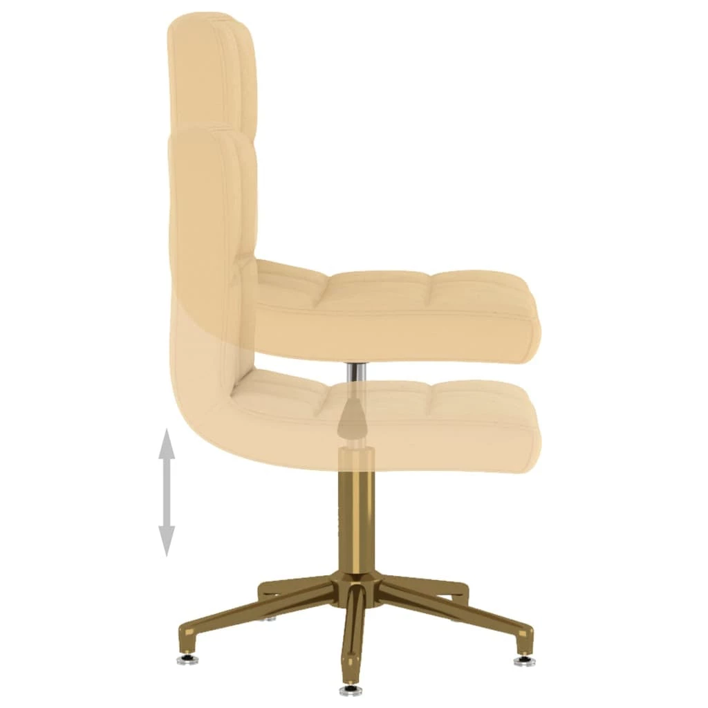 Null VidaXL Esszimmerstühle 4 Stk. Drehbar Creme Samt – Bild 6