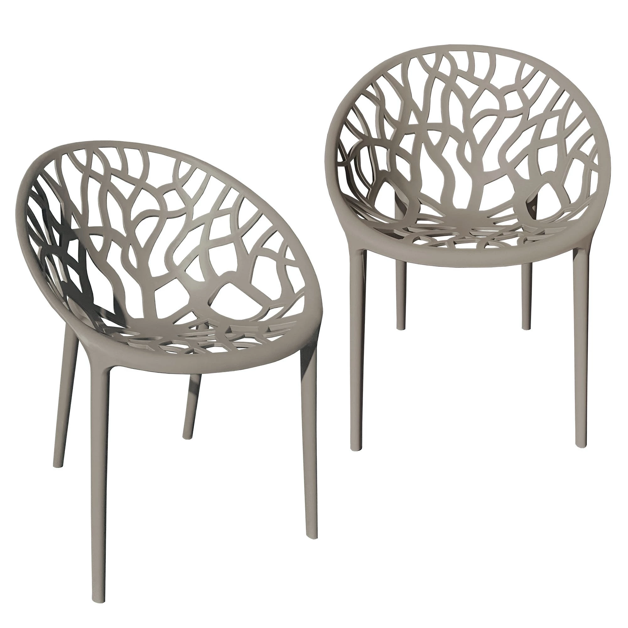 Null Gartenstuhl Kunststoff Stapelstuhl Bistrostuhl Küchenstuhl Stuhl Stapelbar 2 St. Schwarz – Bild 3