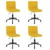 Null VidaXL Esszimmerstühle 4 Stk. Drehbar Senfgelb Samt