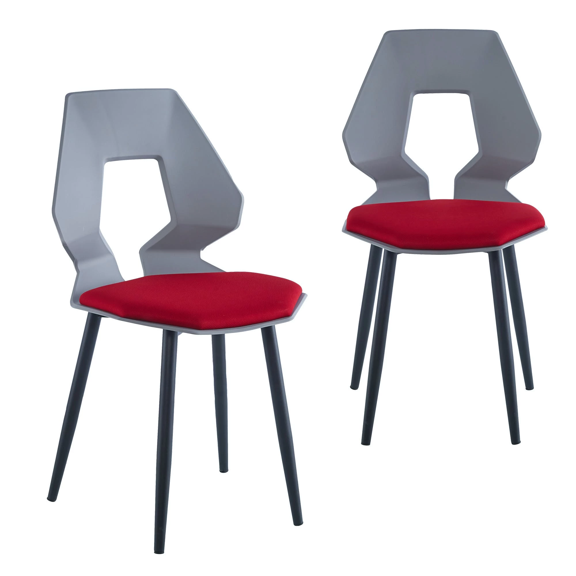 Null 2er 4er Set Design Kunststoffstuhl Küchenstuhl Esszimmerstuhl Gartenstuhl Stuhl Holzbein 2 St. Bordeaux – Bild 4