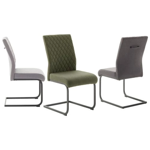 Null Raburg 2er-Set Esszimmerstuhl ASTI In ANTHRAZIT, Feingewebe, Gestell SCHWARZ – Bild 6