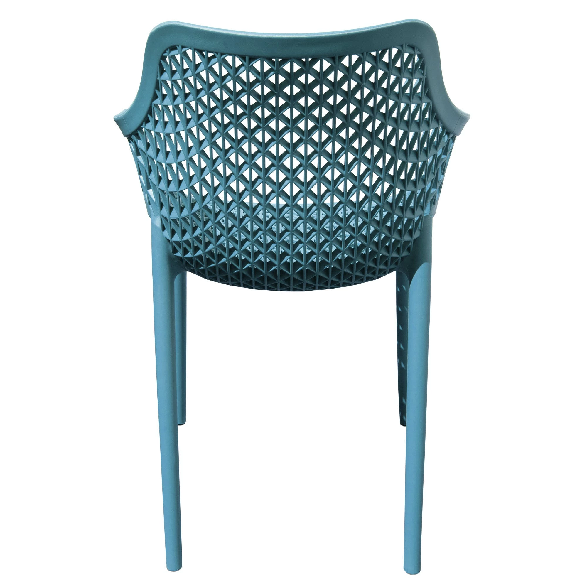 Null Gartensessel Gartenstuhl Kunststoff Stapelstuhl Armlehne Küchenstuhl Bistrostuhl 1 St. Türkis – Bild 6