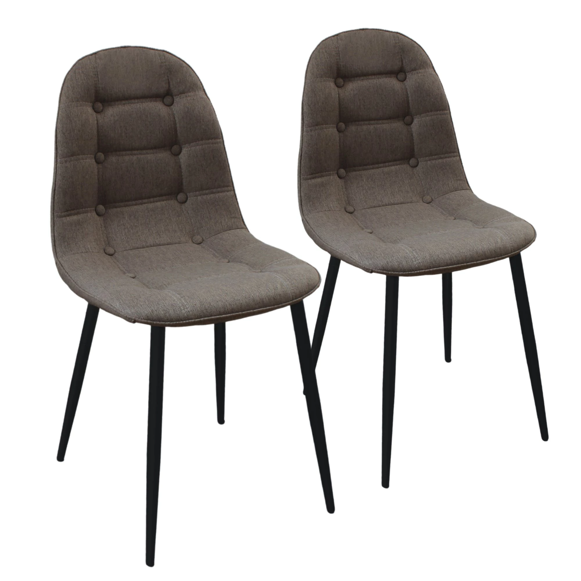 Null Esszimmerstuhl Stoff - Leinen Wohnzimmerstuhl Küchenstuhl Drehstuhl Stühle 1 St. Braun – Bild 4