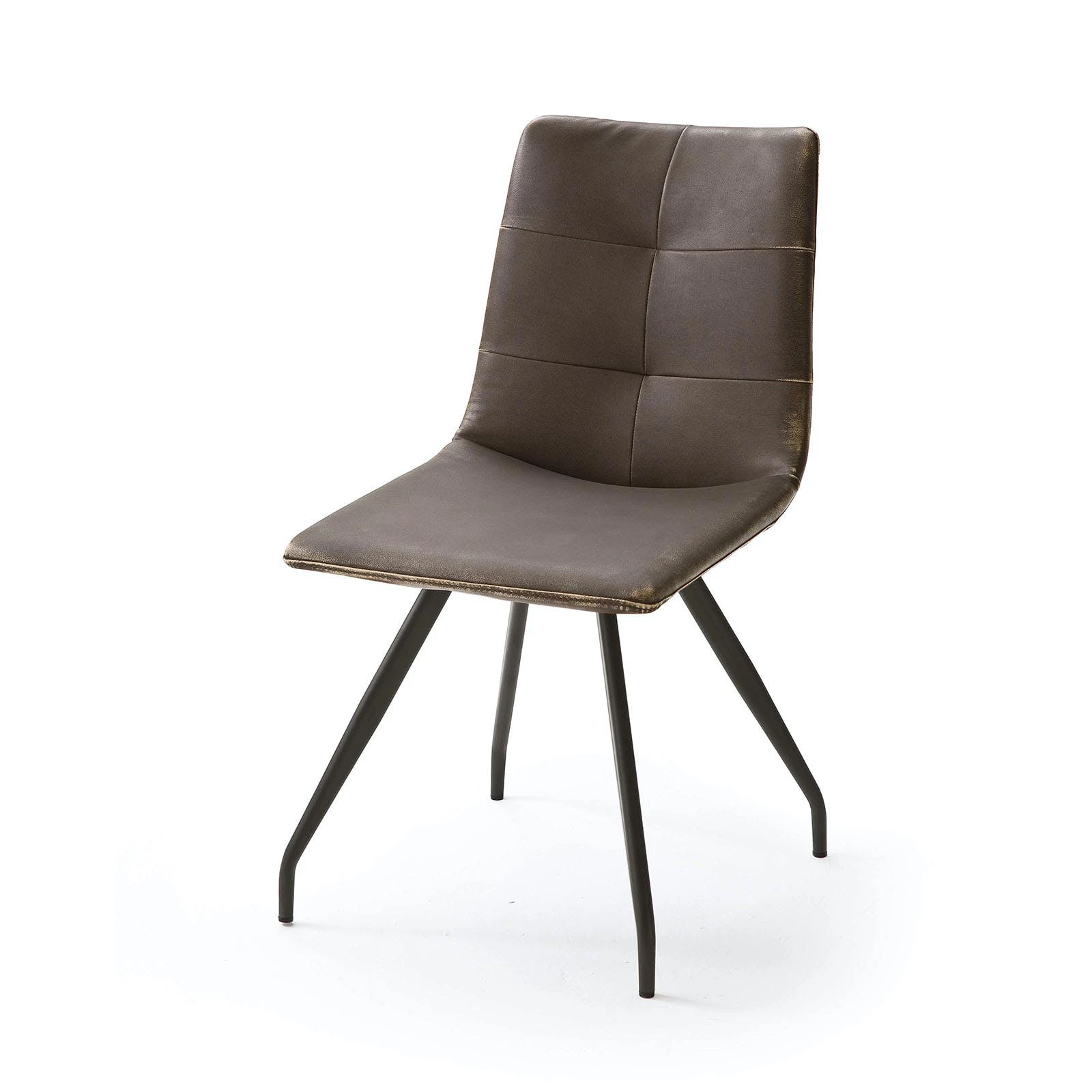 Null Stuhl Alessia E Grau Im 2er Set 4-Fuß Gestell Rund Konisch Anthrazit – Bild 7