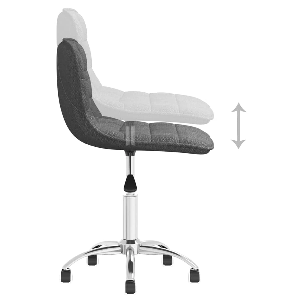 Null VidaXL Esszimmerstühle 6 Stk. Drehbar Hellgrau Stoff – Bild 6