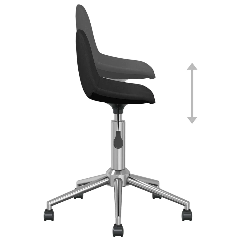 Null VidaXL Esszimmerstühle 4 Stk. Drehbar Schwarz Stoff – Bild 7