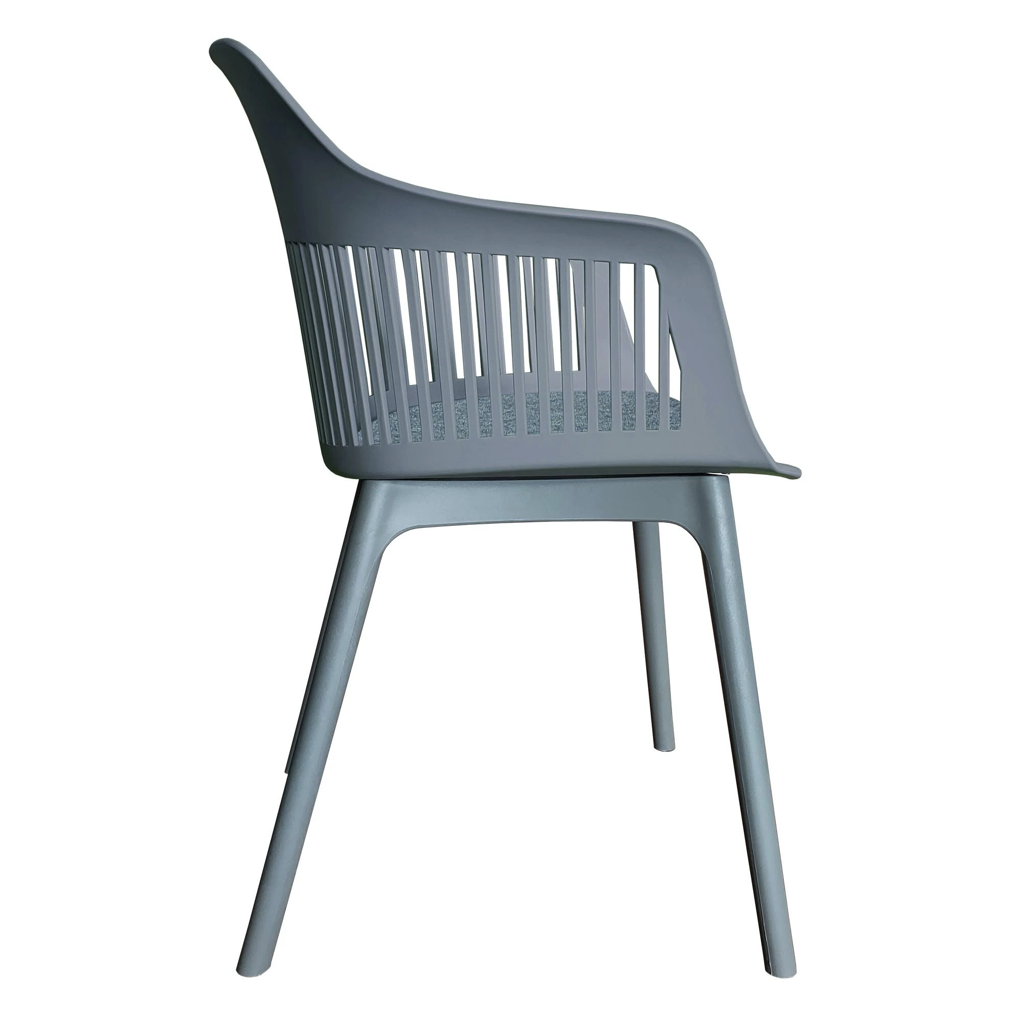 Null Trisens Moderner Gartenstuhl In Eleganter Optik - Bequeme Esszimmerstühle Pflegeleichte Terrassenmöbel Für Den Außen- Und Innenbereich 1 St. Grau – Bild 7