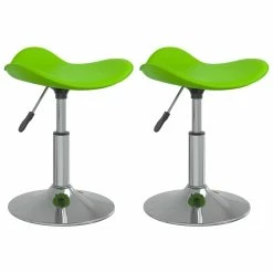 Null VidaXL Esszimmerstühle 2 Stk. Grün Verchromter Stahl & Kunstleder