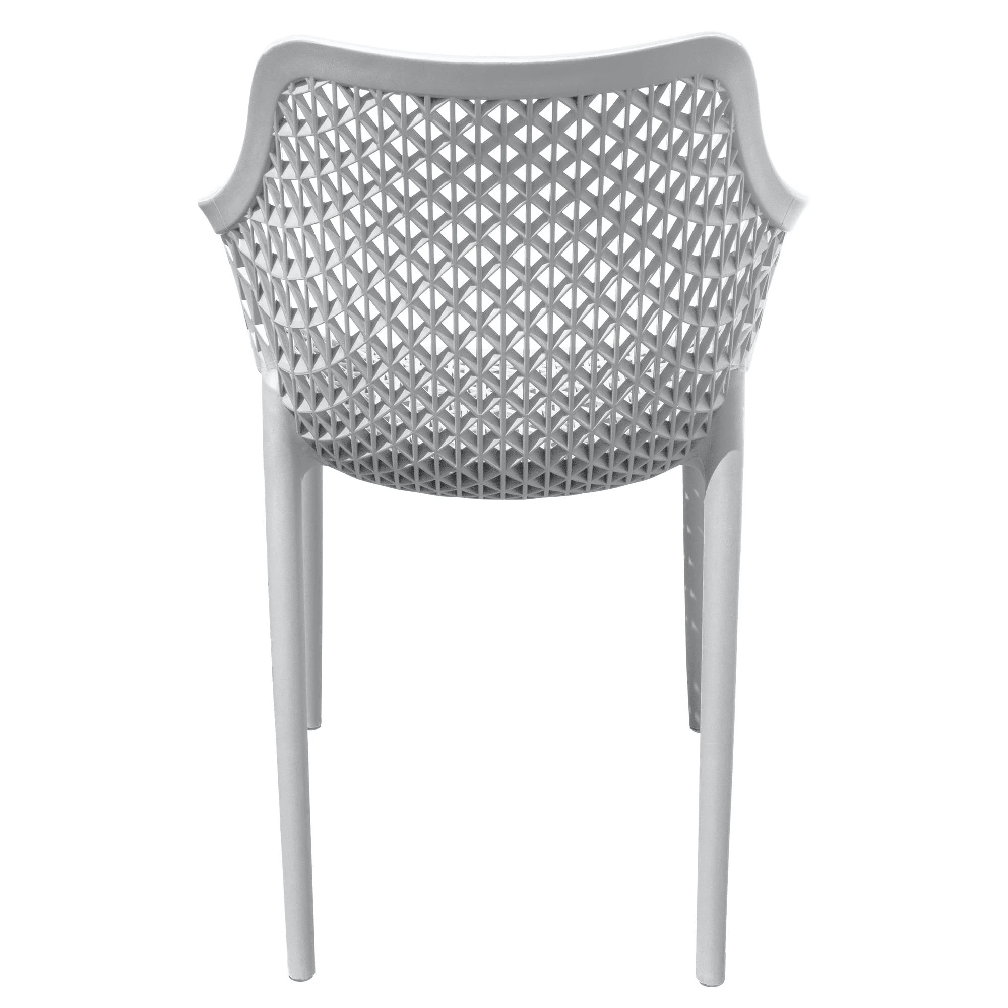 Null Gartensessel Gartenstuhl Kunststoff Stapelstuhl Armlehne Küchenstuhl Bistrostuhl 3 St. Weiß – Bild 7