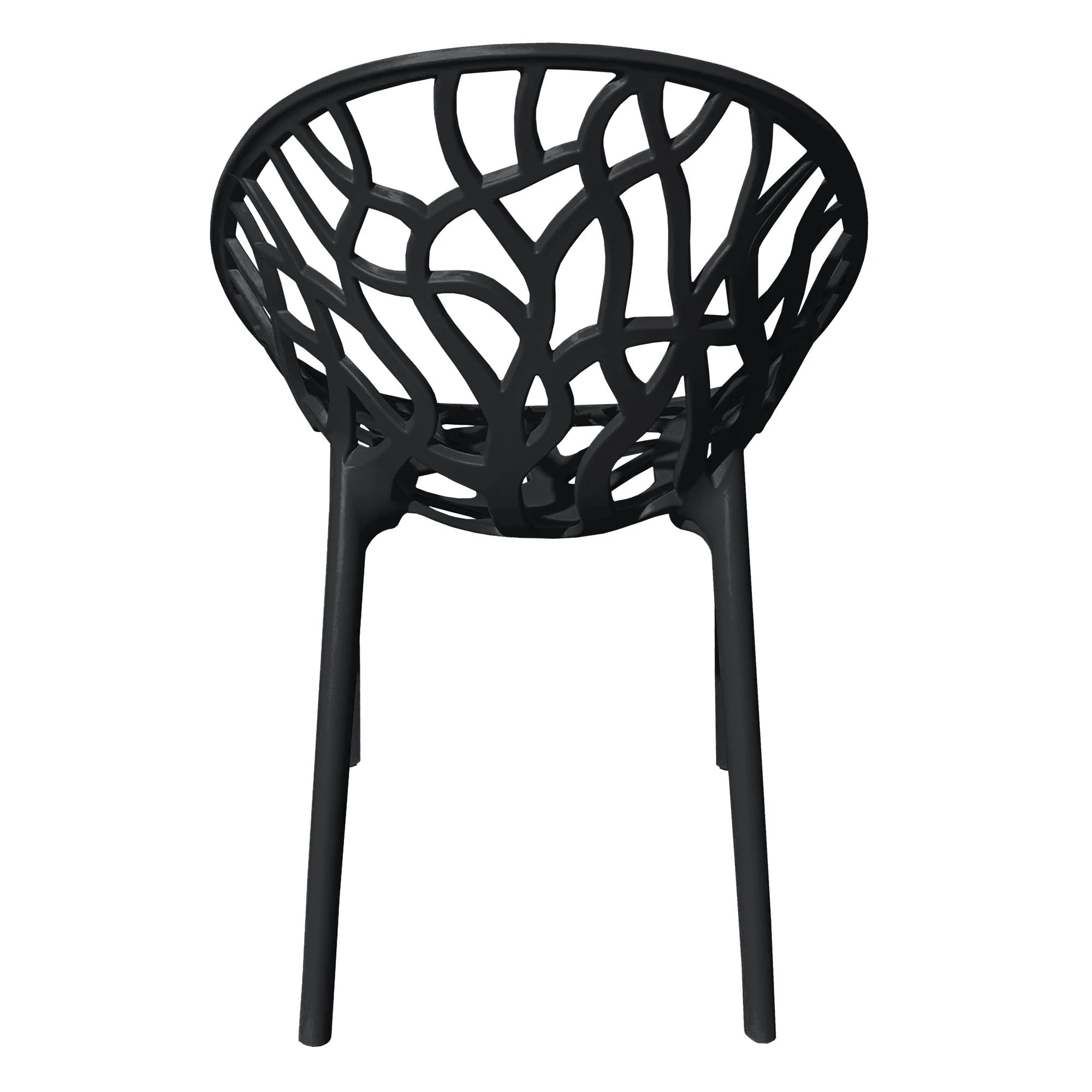 Null Gartenstuhl Kunststoff Stapelstuhl Bistrostuhl Küchenstuhl Stuhl Stapelbar 2 St. Schwarz – Bild 7