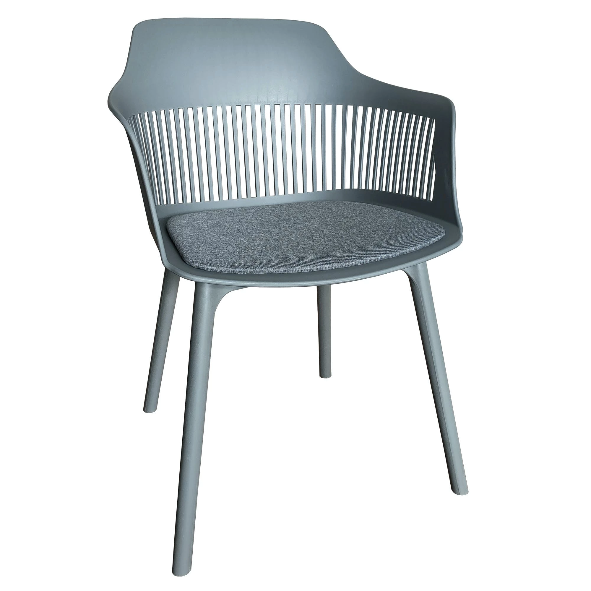 Null Trisens Moderner Gartenstuhl In Eleganter Optik - Bequeme Esszimmerstühle Pflegeleichte Terrassenmöbel Für Den Außen- Und Innenbereich 1 St. Grau