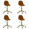 Null VidaXL Esszimmerstühle 4 Stk. Drehbar Braun Samt
