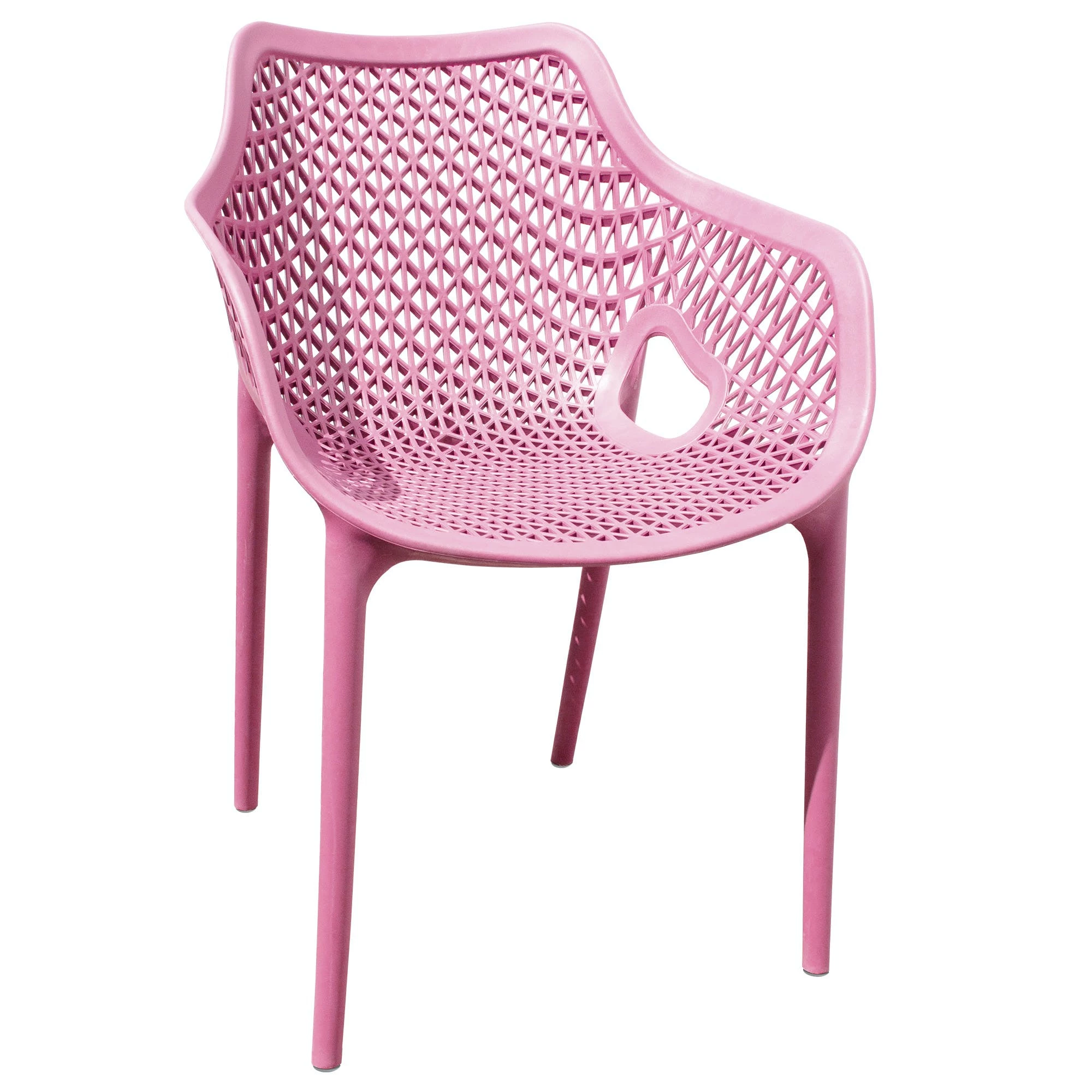 Null Gartensessel Gartenstuhl Kunststoff Stapelstuhl Armlehne Küchenstuhl Bistrostuhl 1 St. Grau – Bild 3