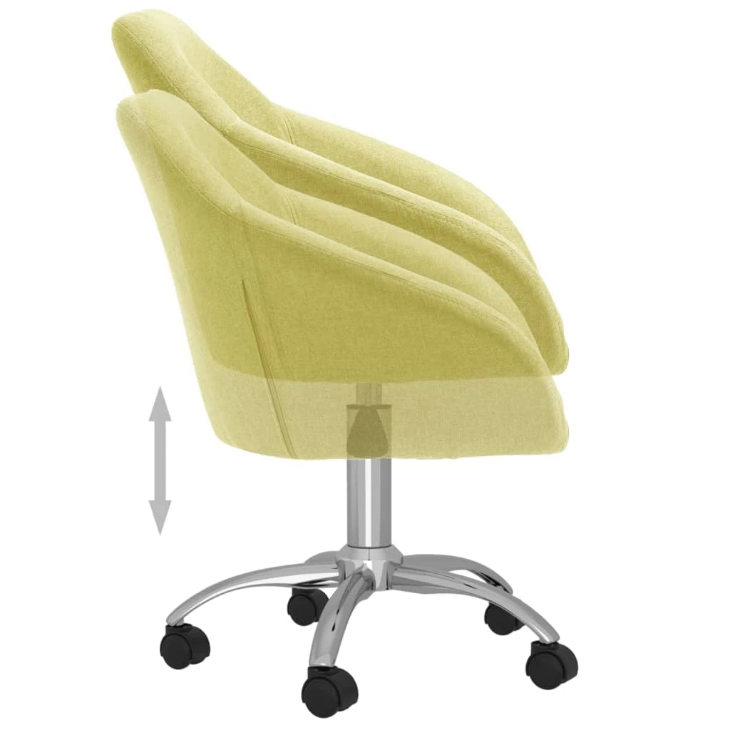 Null VidaXL Esszimmerstühle 4 Stk. Drehbar Grün Stoff – Bild 6