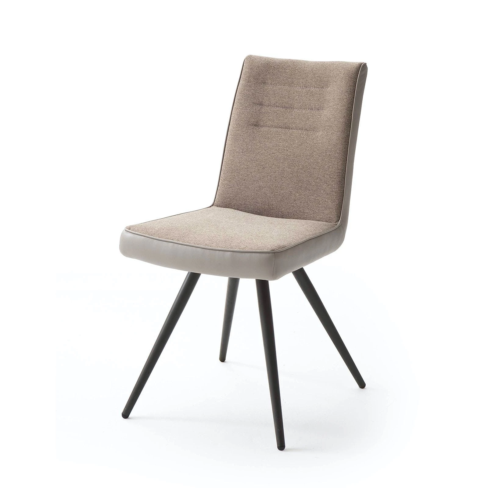 Null Stuhl Alessia H Vintage Braun Im 2er Set Stativgestell Rund Edelstahl – Bild 6