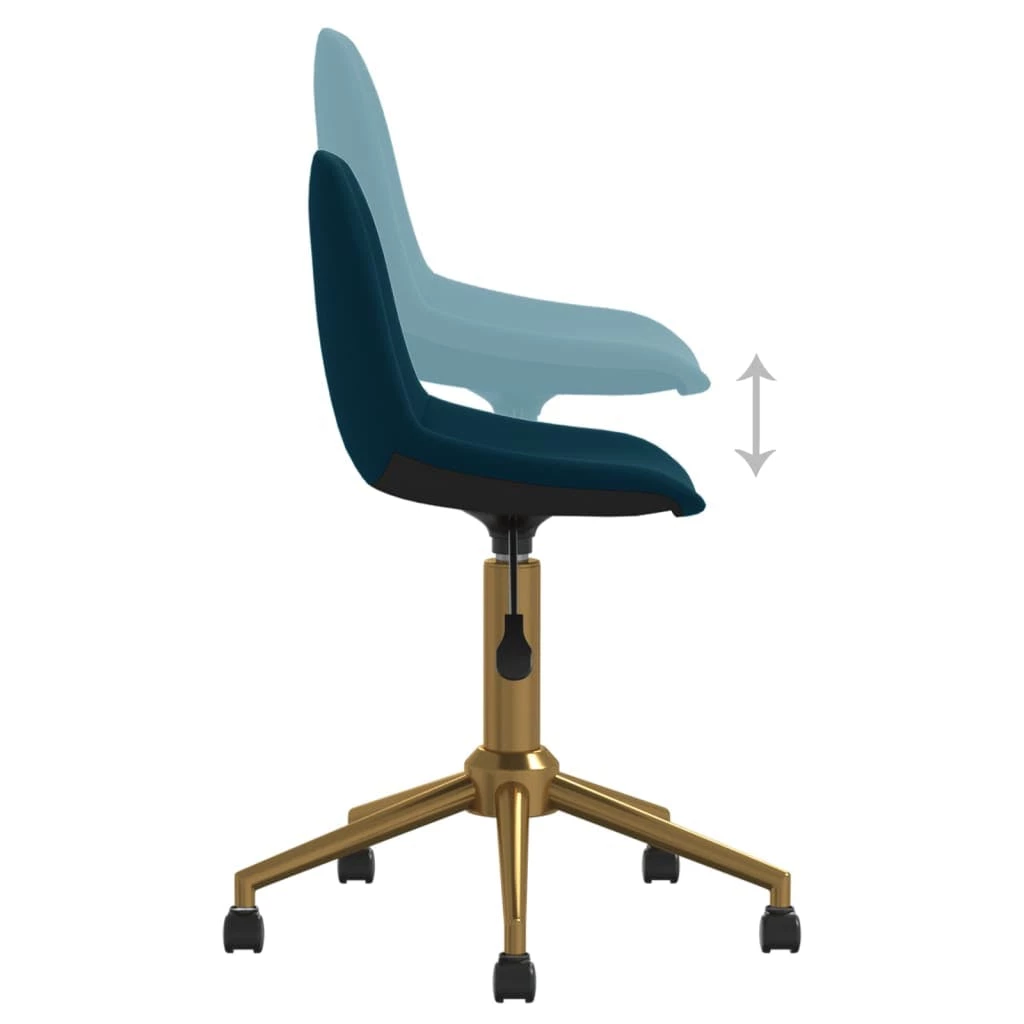 Null VidaXL Esszimmerstühle 4 Stk. Drehbar Blau Samt – Bild 6