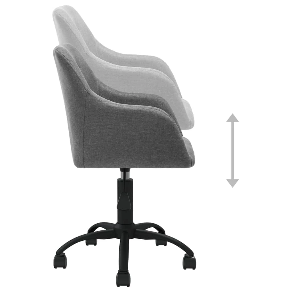 Null VidaXL Esszimmerstühle 4 Stk. Drehbar Hellgrau Stoff – Bild 7