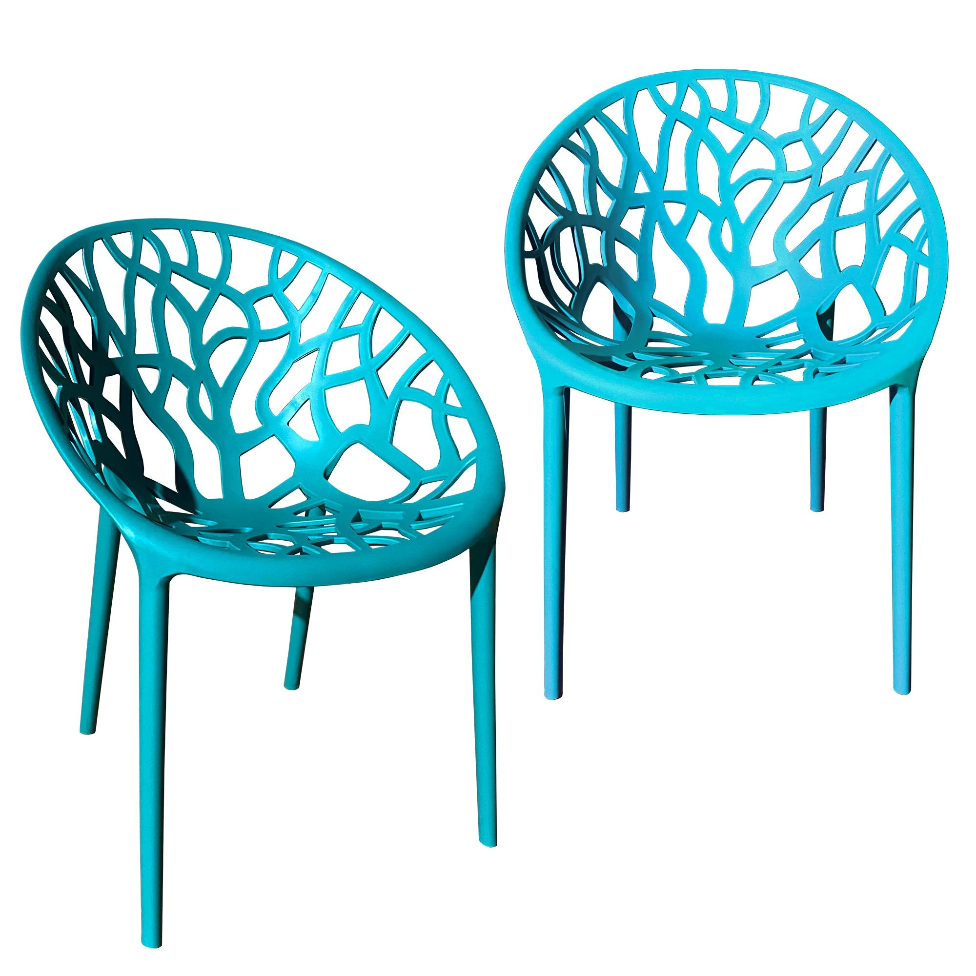 Null Gartenstuhl Kunststoff Stapelstuhl Bistrostuhl Küchenstuhl Stuhl Stapelbar 2 St. Schwarz – Bild 2