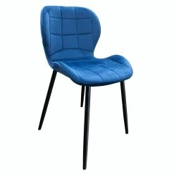Null Esszimmerstuhl, Küchenstuhl , Mit Einem Samtvelours Bezug Und Einem Metallgestell 1 St. Samt - Navi