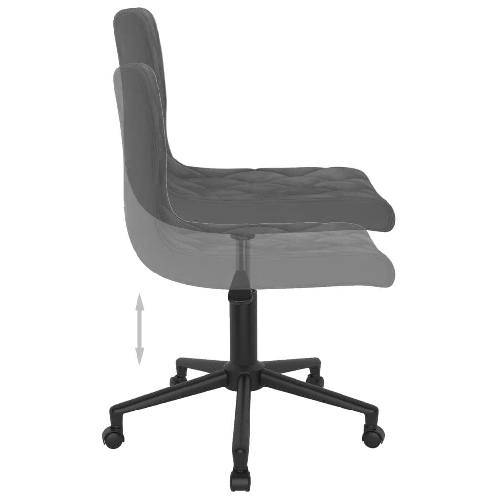 Null VidaXL Esszimmerstühle 4 Stk. Drehbar Dunkelgrau Samt – Bild 7