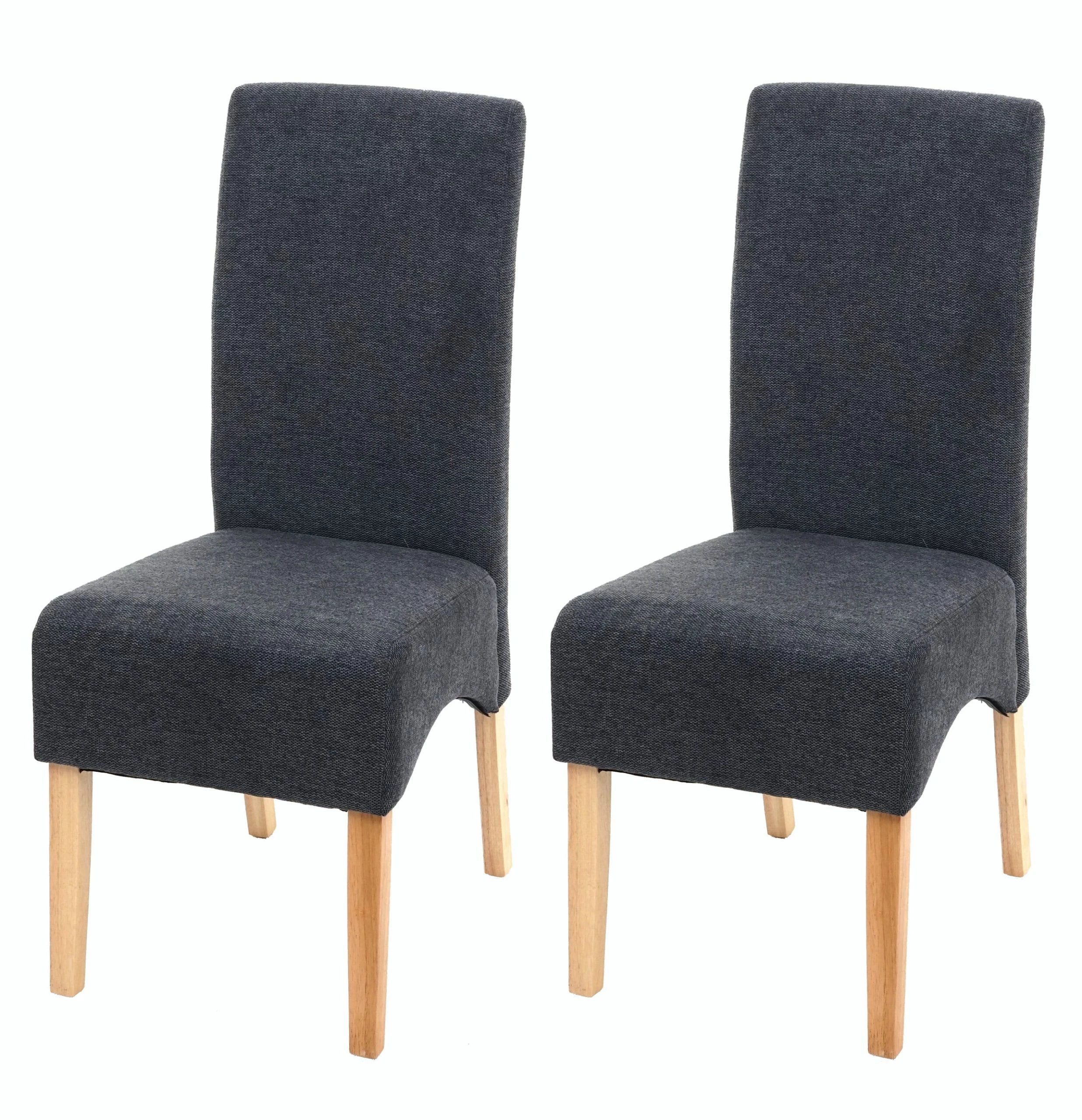 Null Esszimmerstuhl Latina, Küchenstuhl Stuhl, Stoff/Textil ~ Hellgrau, Helle Beine – Bild 3