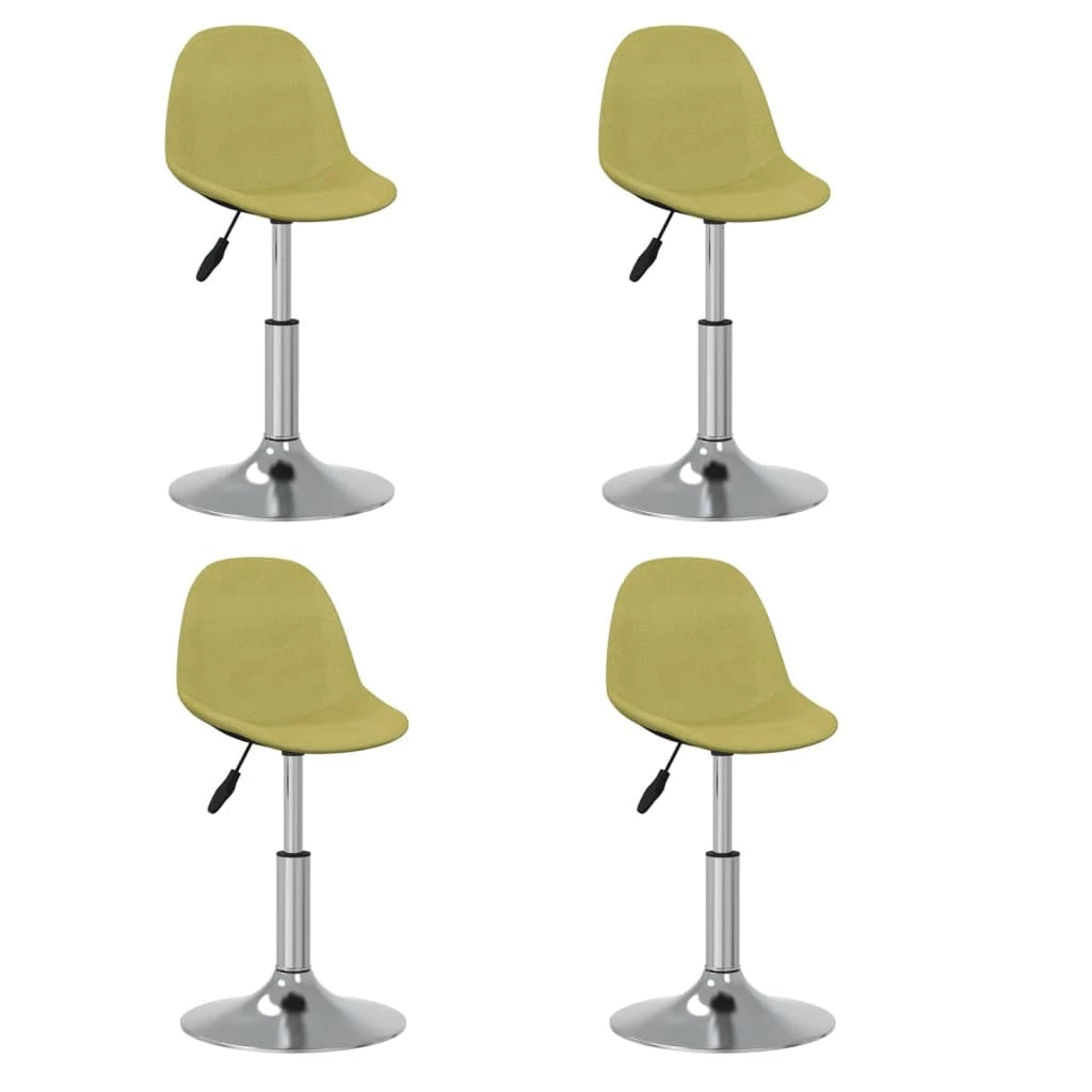 Null VidaXL Esszimmerstühle 4 Stk. Drehbar Grün Stoff – Bild 5