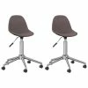 Null VidaXL Esszimmerstühle 2 Stk. Drehbar Taupe Stoff
