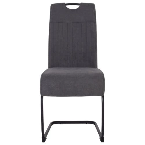 Null Raburg Louming 2er Set Freischwinger MARGIE, Stoff, Grau, Gestell: Schwarz – Bild 7