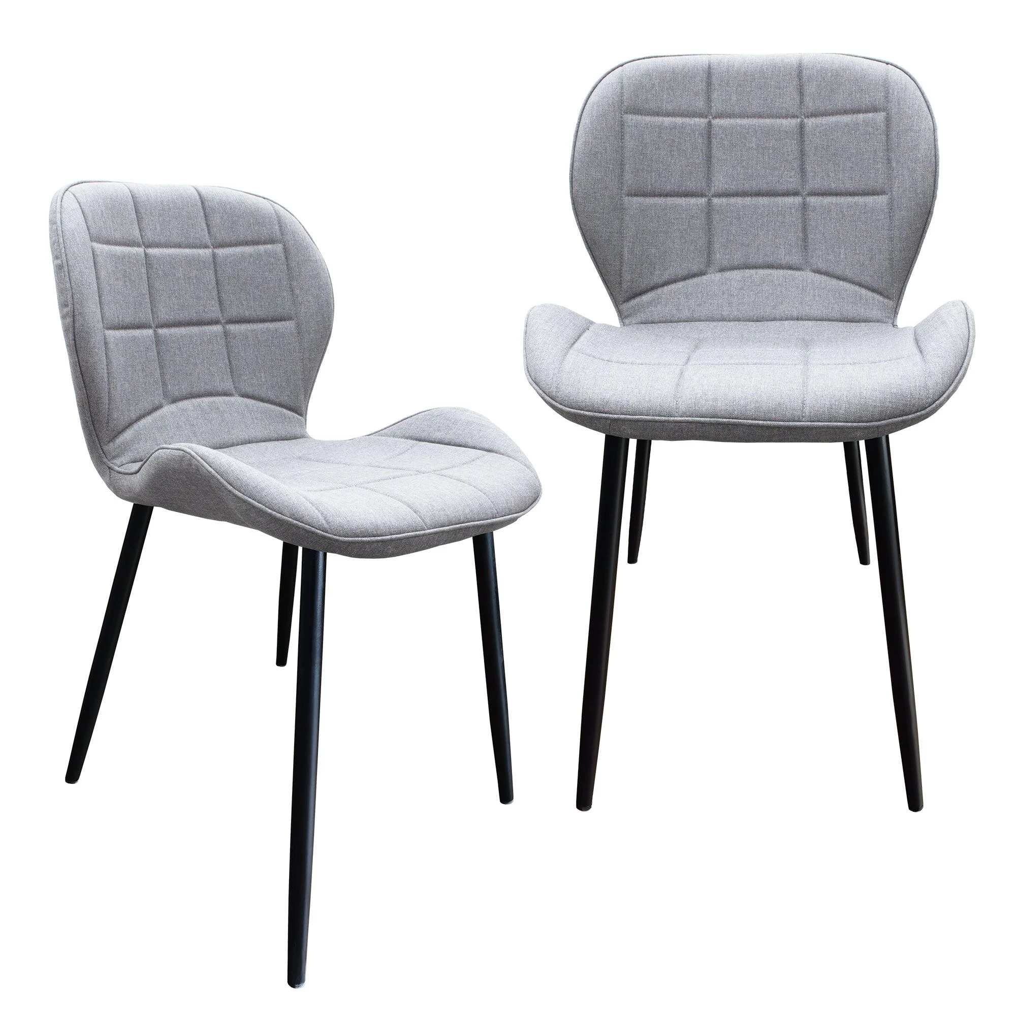 Null Esszimmerstuhl, Küchenstuhl , Mit Einem Samtvelours Bezug Und Einem Metallgestell 1 St. Stoffbezug - Grau – Bild 3