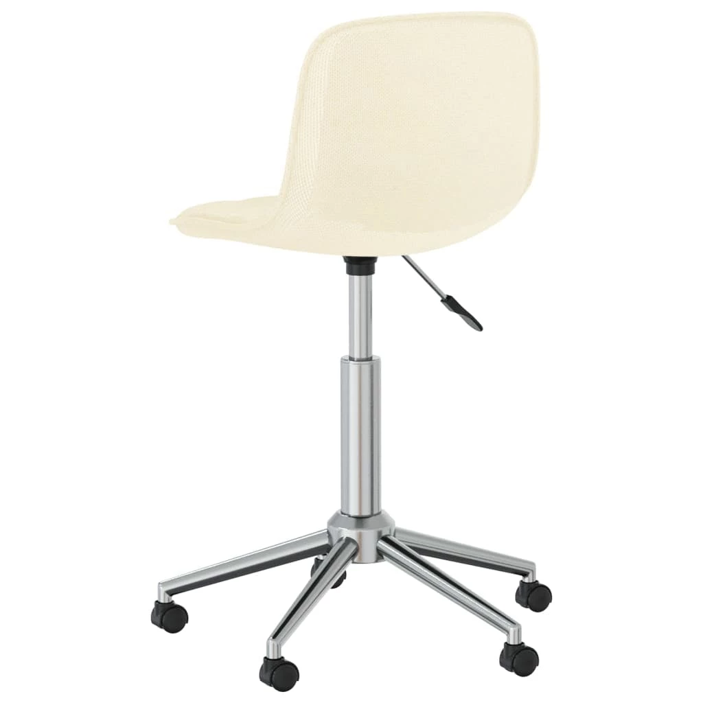 Null VidaXL Esszimmerstühle 2 Stk. Drehbar Creme Stoff – Bild 7