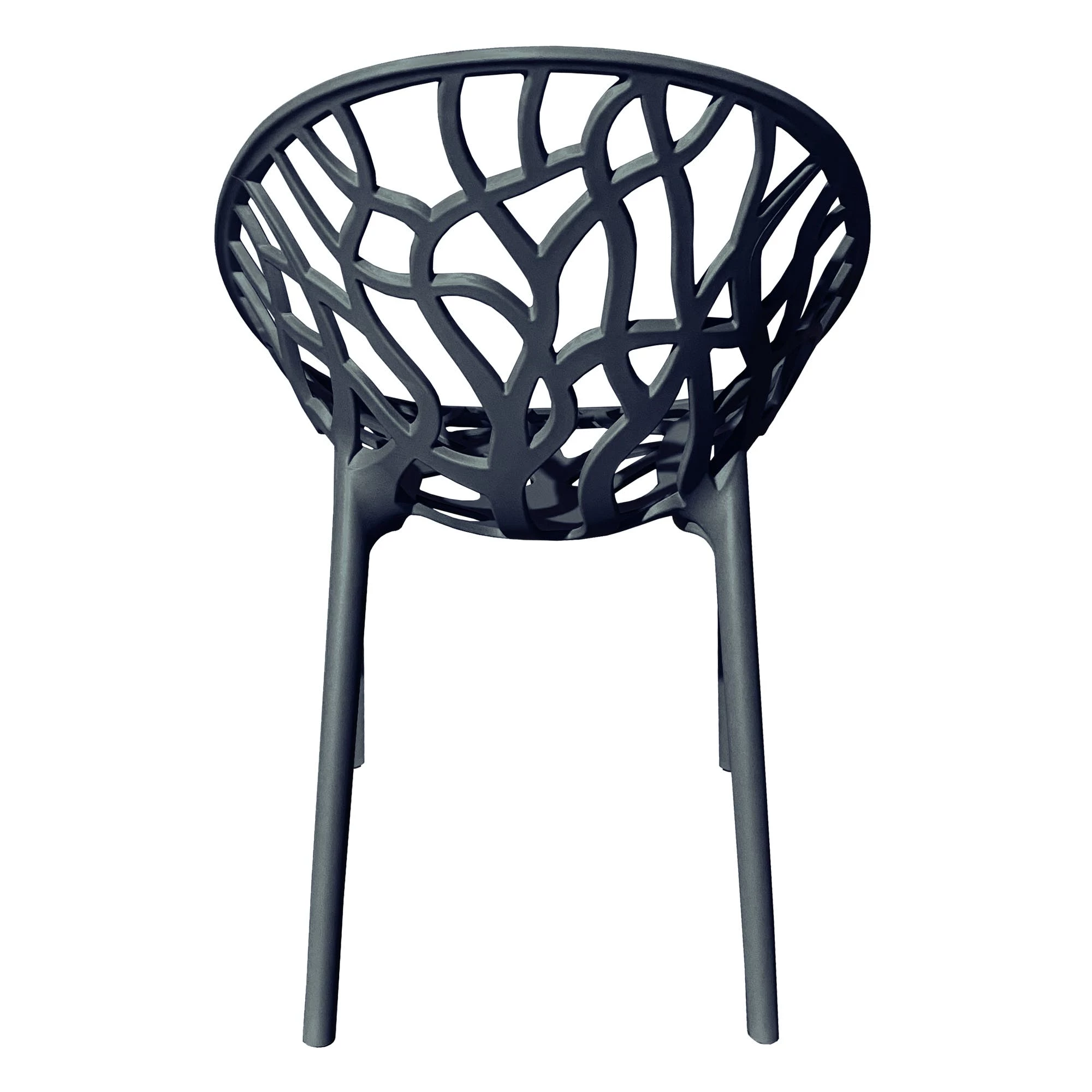 Null Gartenstuhl Kunststoff Stapelstuhl Bistrostuhl Küchenstuhl Stuhl Stapelbar 2 St. Dunkelgrau – Bild 7
