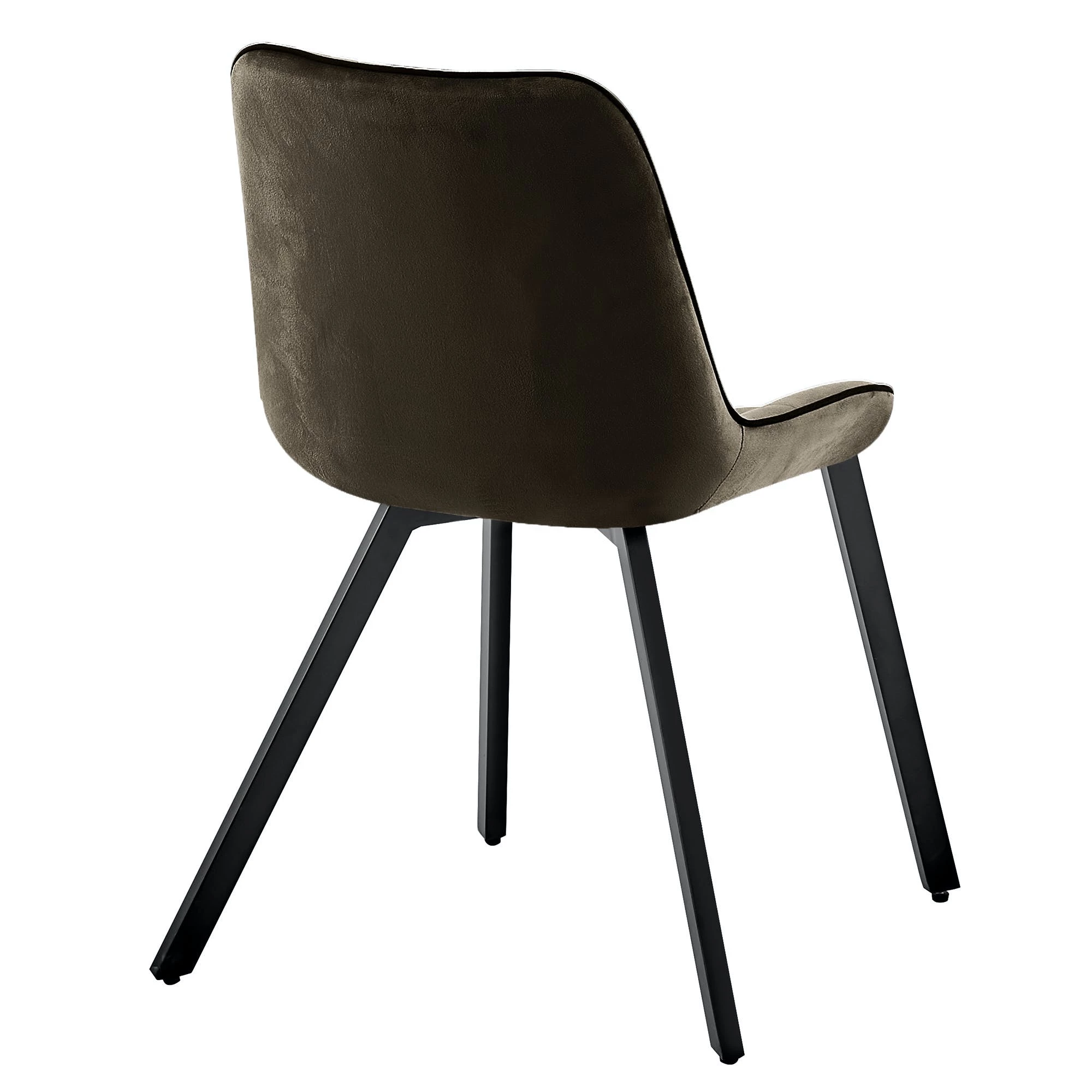 Null Samtstühle Stoffstühle Polsterstuhl Esszimmerstühle Küchenstühle Aus Samt Metallbeine 4 St. Braun – Bild 7