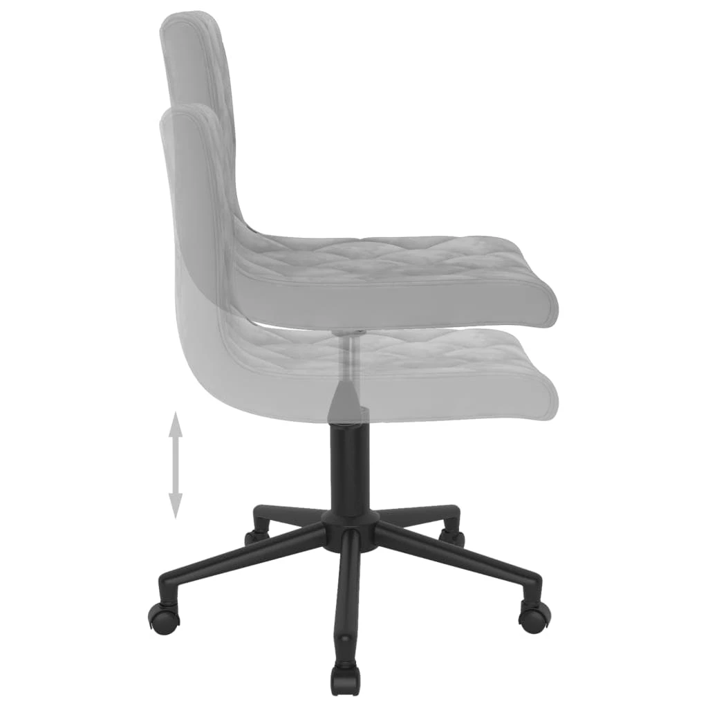 Null VidaXL Esszimmerstühle 2 Stk. Drehbar Hellgrau Samt – Bild 7