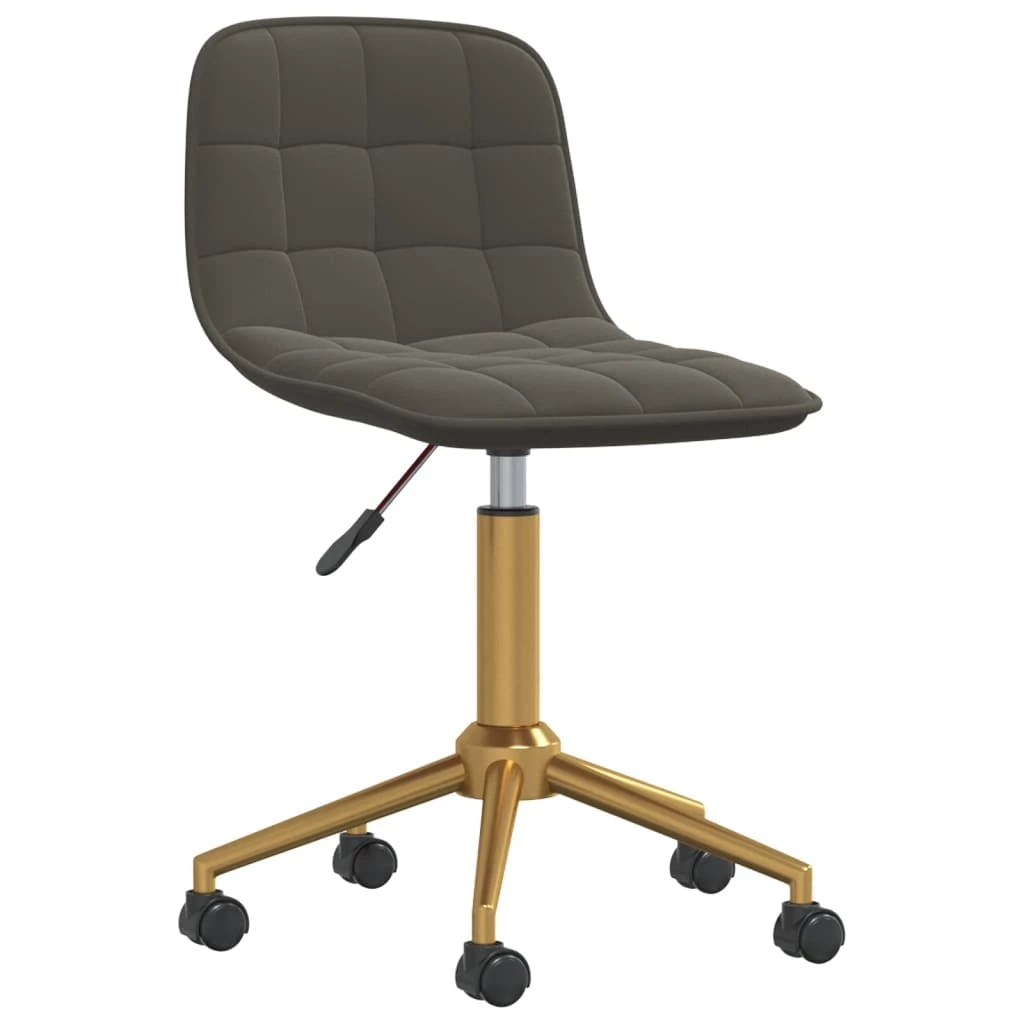 Null VidaXL Drehbare Esszimmerstühle 6 Stk. Dunkelgrau Samt – Bild 3