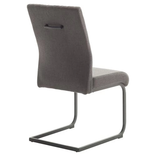 Null Raburg 2er-Set Esszimmerstuhl ASTI In ANTHRAZIT, Feingewebe, Gestell SCHWARZ – Bild 7