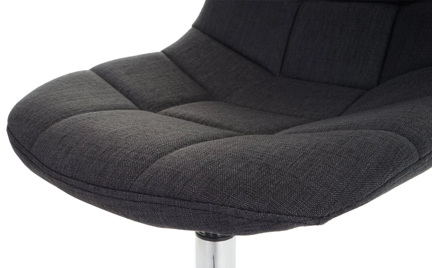 Null Esszimmerstuhl HWC-A60, Stuhl Drehstuhl, Retro 50er Jahre Design ~ Stoff/Textil Dunkelgrau, Chromfuß – Bild 7