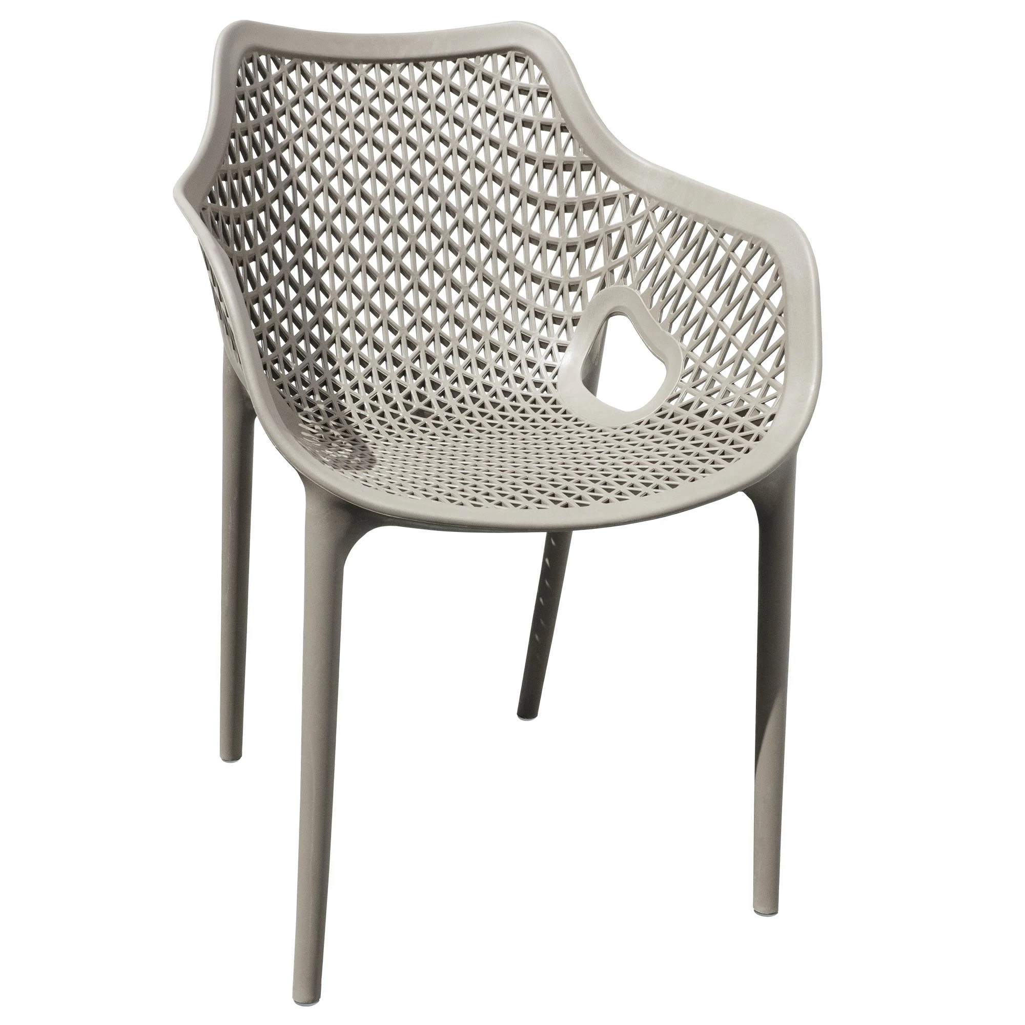 Null Gartensessel Gartenstuhl Kunststoff Stapelstuhl Armlehne Küchenstuhl Bistrostuhl 1 St. Türkis – Bild 2