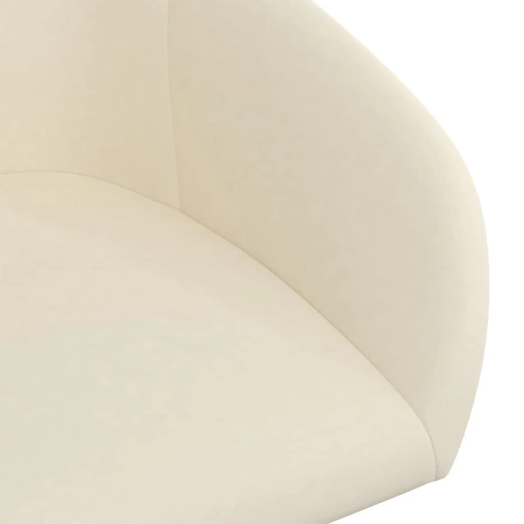 Null VidaXL Esszimmerstühle 4 Stk. Drehbar Creme Samt – Bild 6