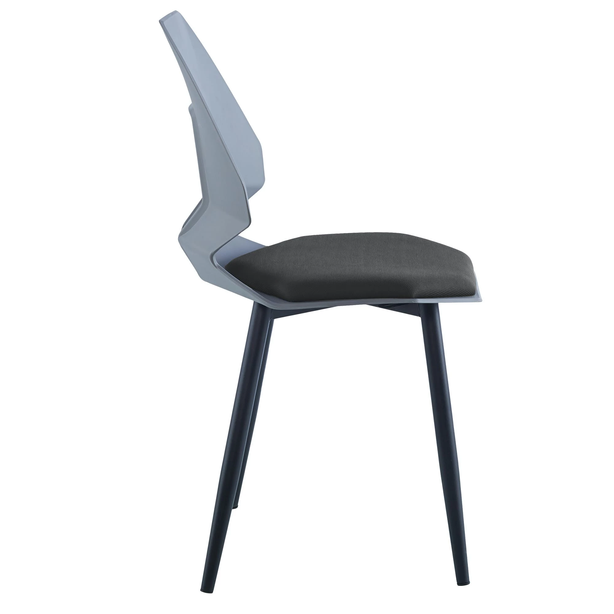 Null 2er 4er Set Design Stühle Esszimmerstühle Küchenstühle Wohnzimmerstuhl Bürostuhl Kunststoff 2 St. Grau / Schwarz – Bild 7