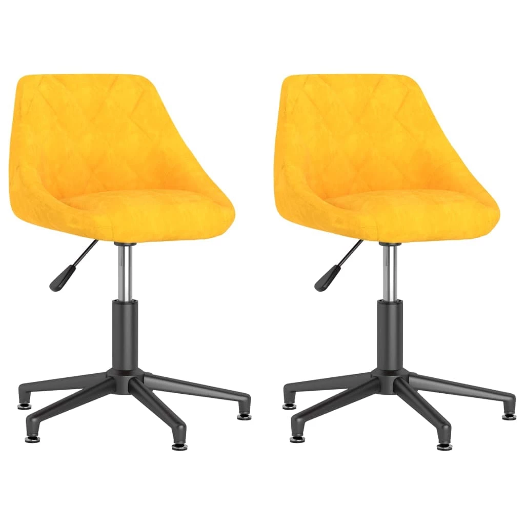 Null VidaXL Esszimmerstühle 2 Stk. Drehbar Schwarz Samt – Bild 4